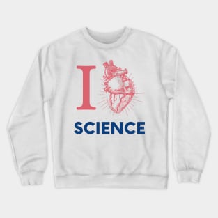 I Love Heart Science Heart Crewneck Sweatshirt